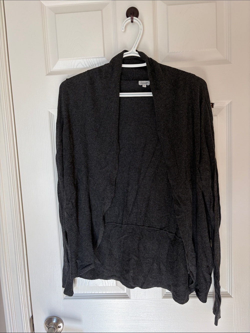 Kismet Charcoal Open-Front Women’s Cardigan